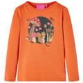 Miniatyrbild 1 av 7: vidaXL T-shirt med långa ärmar för barn stark orange 116