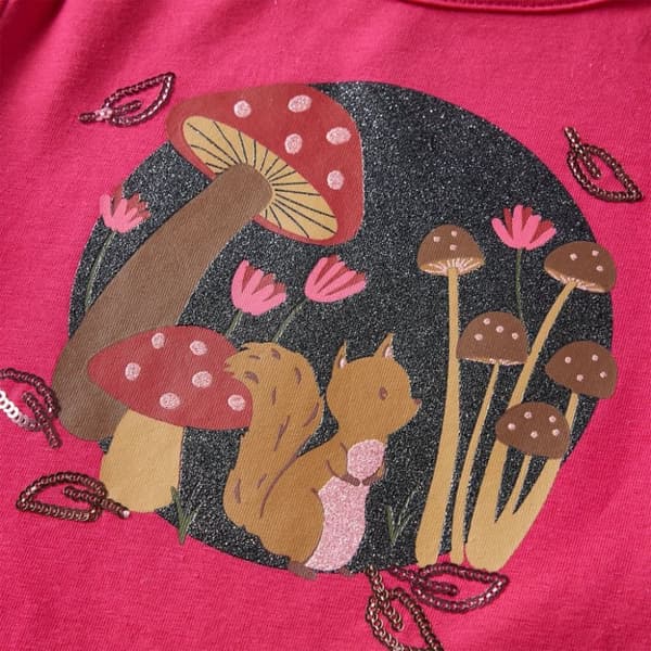 vidaXL T-shirt med långa ärmar för barn stark rosa 92