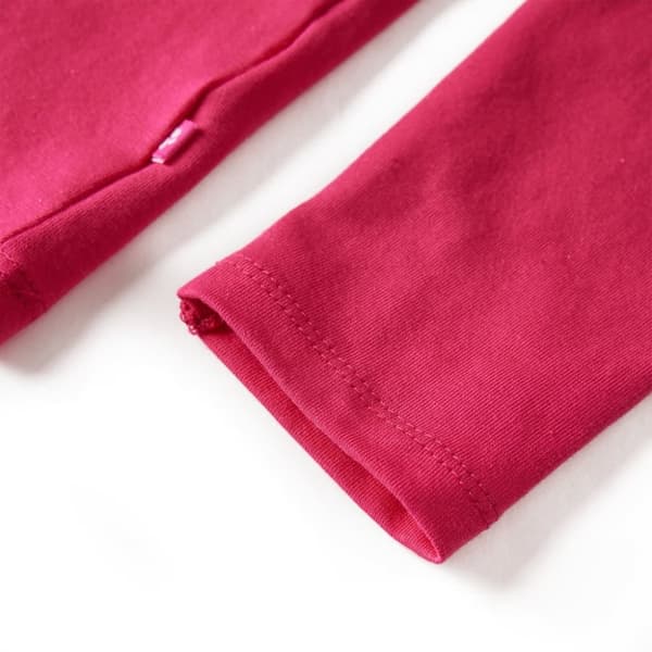 vidaXL T-shirt med långa ärmar för barn stark rosa 92