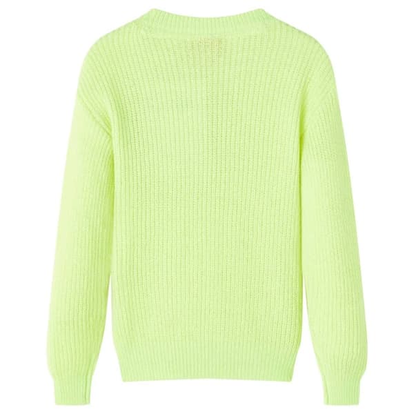 vidaXL Sweater til børn str. 104 strikket neongul