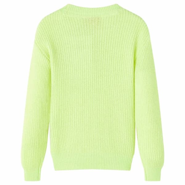 vidaXL Sweater til børn str. 92 strikket neongul