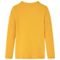 Miniatyrbillede 2 af 7: vidaXL Langærmet T-shirt til børn str. 92 ribstrikket okkergul
