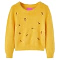Miniatyrbillede 1 af 7: vidaXL Sweater til børn str. 140 strikket okkergul