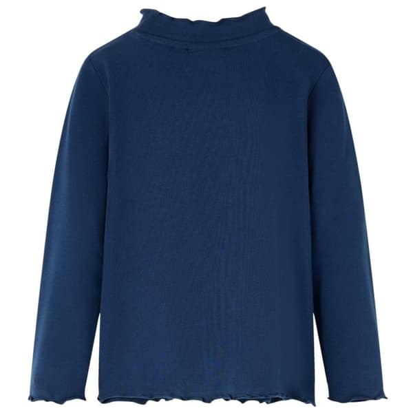 vidaXL Langærmet T-shirt til børn str. 116 marineblå