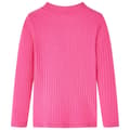 Miniatyrbillede 2 af 8: vidaXL Langærmet T-shirt til børn str. 104 ribstrikket lyserød