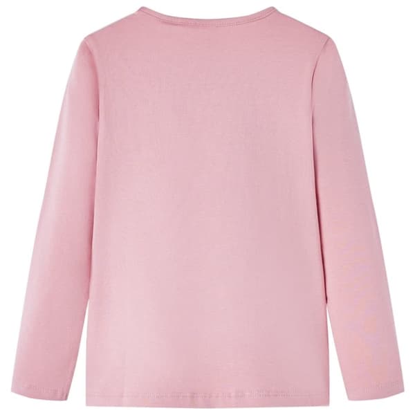 vidaXL Langærmet T-shirt til børn str. 92 lyserød