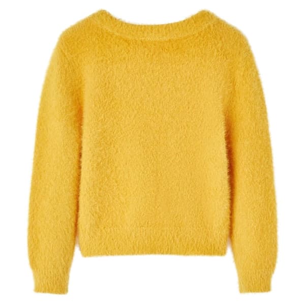 vidaXL Sweater til børn str. 92 strikket okkergul