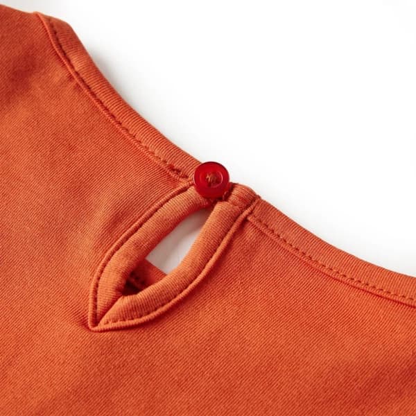 vidaXL T-shirt med långa ärmar för barn stark orange 128