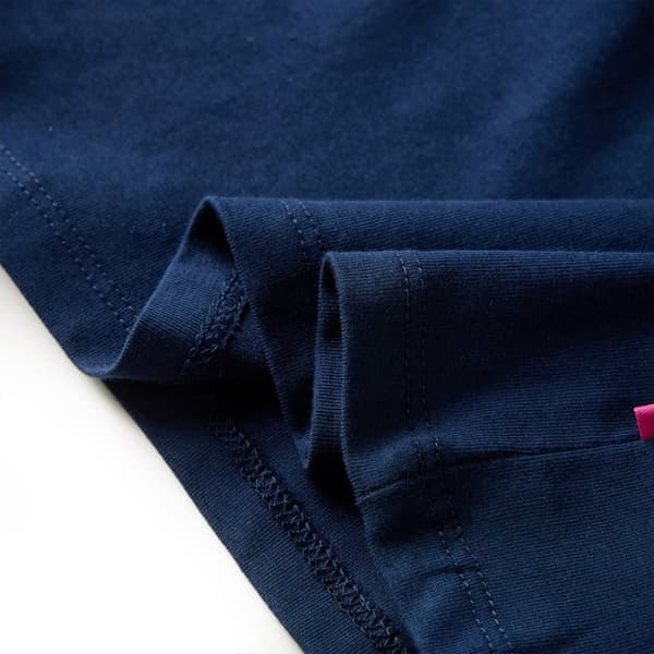 vidaXL T-shirt med långa ärmar för barn marinblå 116