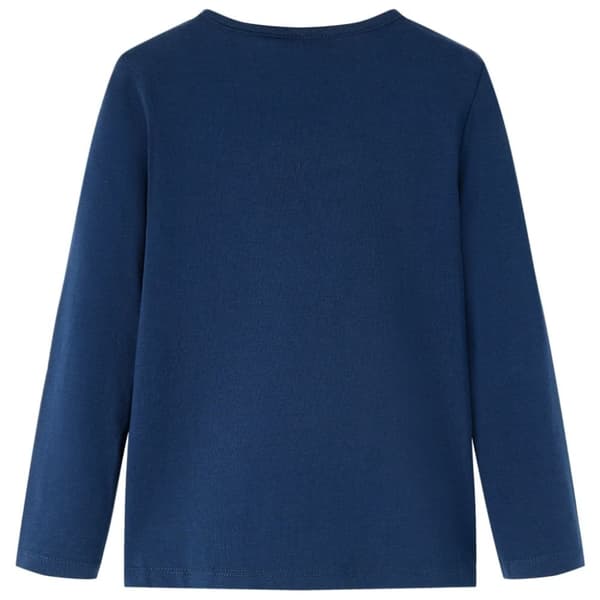 vidaXL T-shirt med långa ärmar för barn marinblå 116