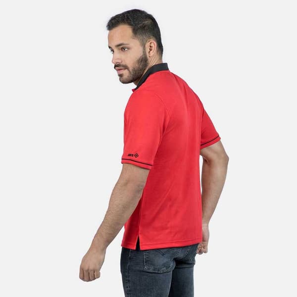 Izas Kortärmad Pikétröja Bespen Röd 2XL Man