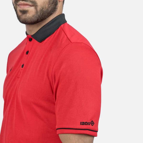 Izas Kortärmad Pikétröja Bespen Röd 2XL Man