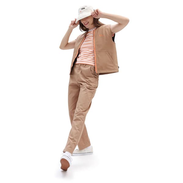 Vans Kortärmad T-shirt Lizzie Armanto Mini Beige XS Kvinna