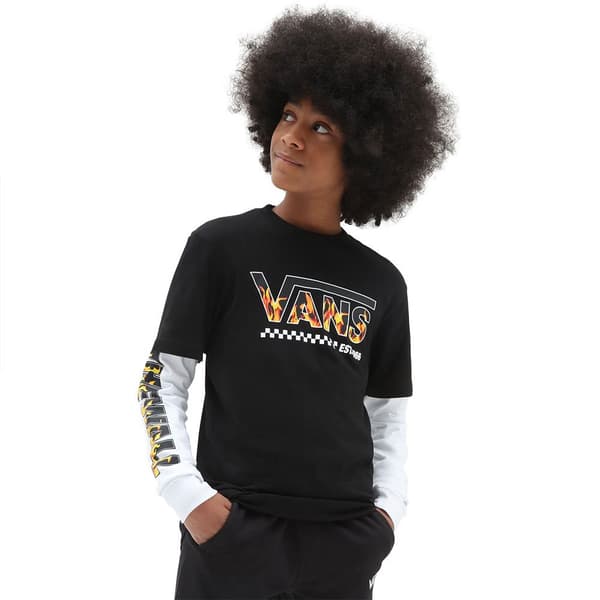 Vans Digi Flames Twofer T-shirt Med Korta ärmar Svart M Pojke