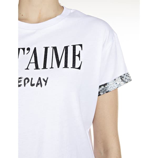 Replay T-shirt W3625.000.22536p.001 Hvid S Kvinde