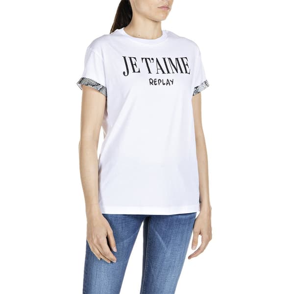 Replay T-shirt W3625.000.22536p.001 Hvid S Kvinde