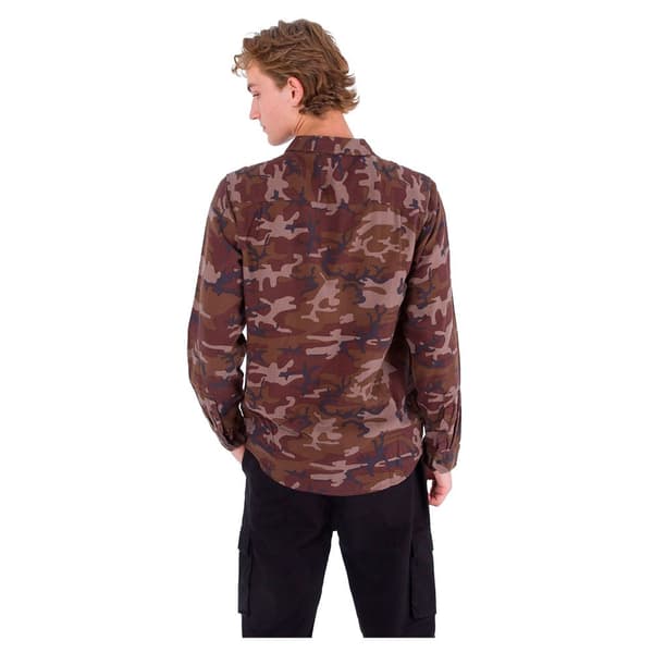 Hurley Lang ærmet Skjorte Portland Organic Brun M Mand