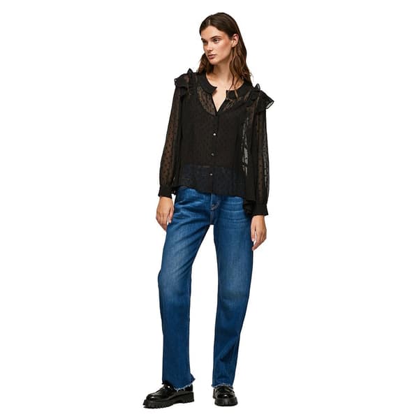 Pepe Jeans Långärmad Tröja Polina Svart L Kvinna
