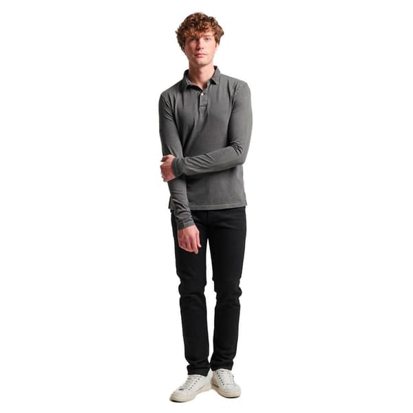 Superdry Langærmet Polo Studios Jersey Grå 2XL Mand