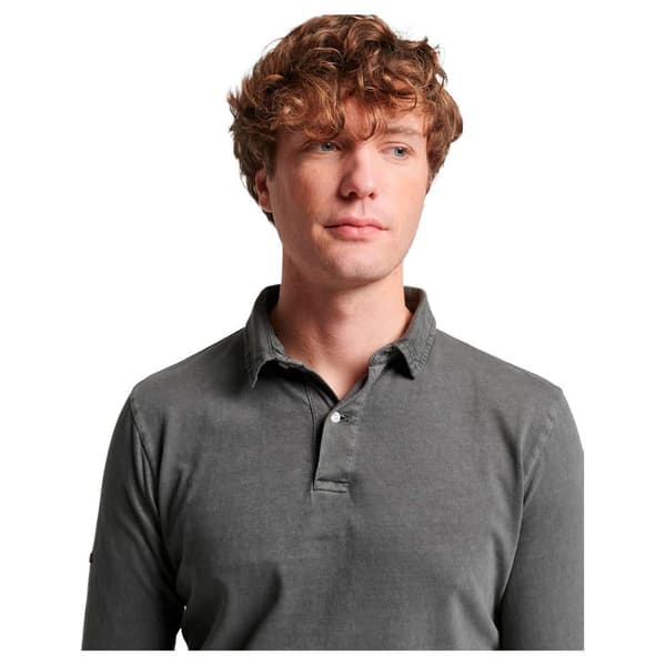 Superdry Langærmet Polo Studios Jersey Grå 2XL Mand