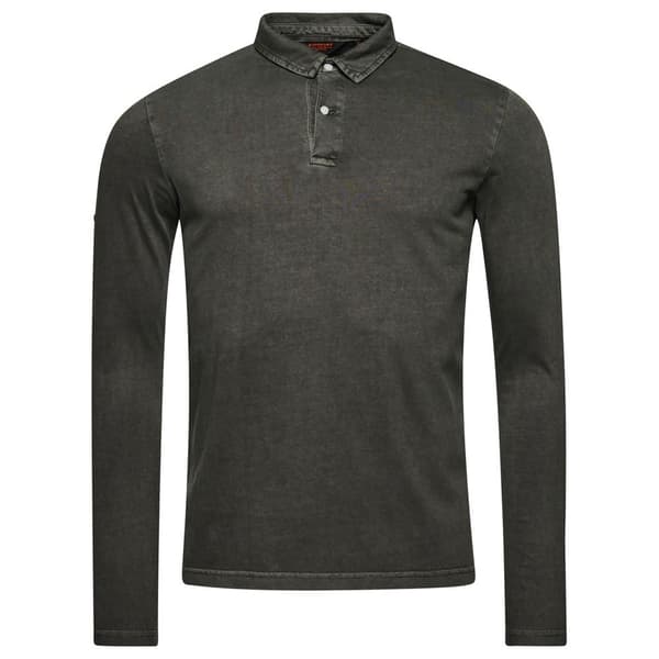 Superdry Langærmet Polo Studios Jersey Grå L Mand