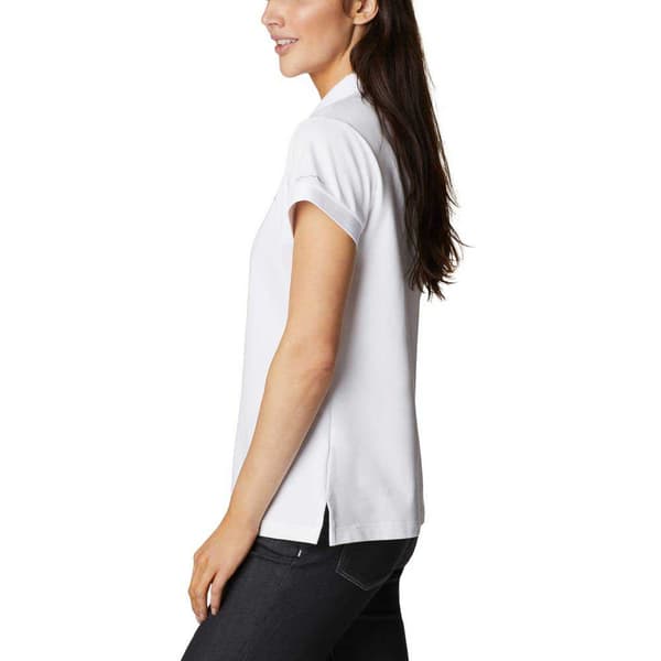 Columbia Kortärmad Piké Lakeside Trail™ Solid Pique Vit M Kvinna