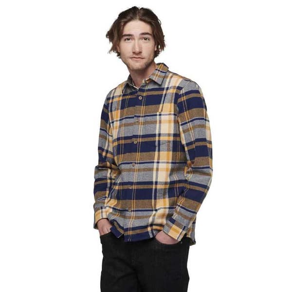 Black Diamond Lang ærmet Skjorte Project Flannel Brun,Blå M Mand