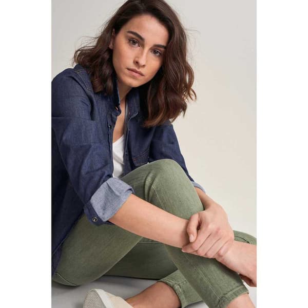 Salsa Jeans Fit Bomull Långärmad Skjorta Slim Blå S Kvinna