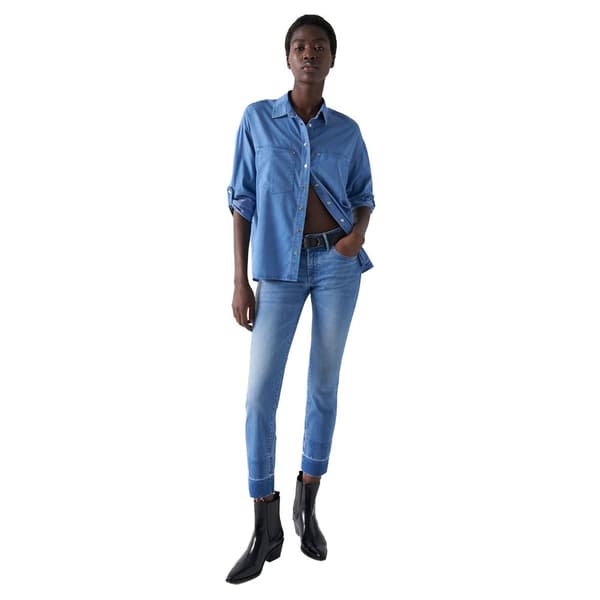 Salsa Jeans Långärmad Tröja 21007164 Regular Fit Blå L Kvinna