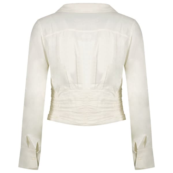 Salsa Jeans Lang ærmet Skjorte 21007366 Beige L Kvinde