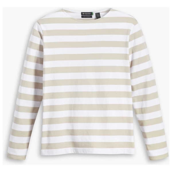 Dockers Långärmad T-shirt Med Rund Hals Beige S Kvinna