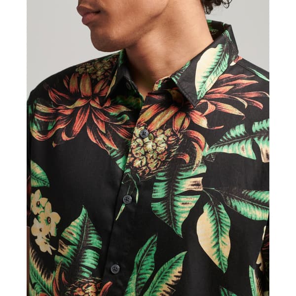 Superdry Lyhythihainen Paita Vintage Hawaiian Musta S Mies