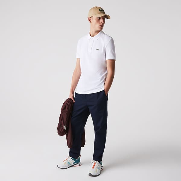 Lacoste Slim Fit Kortärmad Pikétröja Petit Piqué Vit 2XL Man
