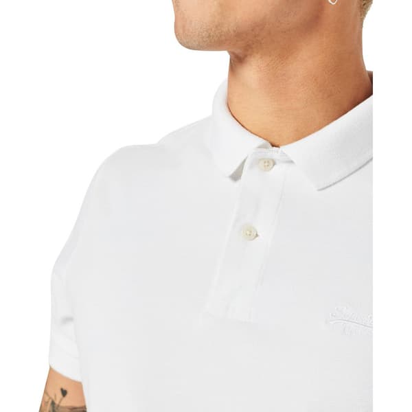 Superdry Kortärmad Piké Classic Pique Vit 2XL Man