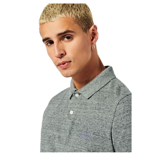 Superdry Kortärmad Piké Classic Pique Grå XL Man