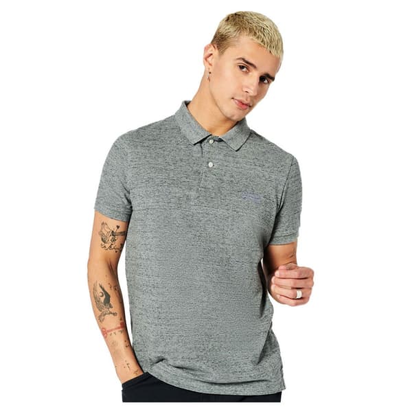 Superdry Kortärmad Piké Classic Pique Grå XL Man