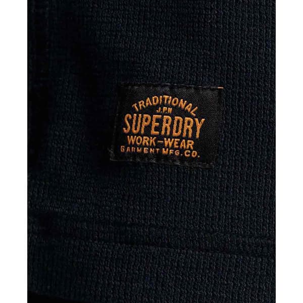 Superdry Pitkähihainen Pyöreä Kaula-aukkoinen T-paita Waffle Henley Sininen S Mies