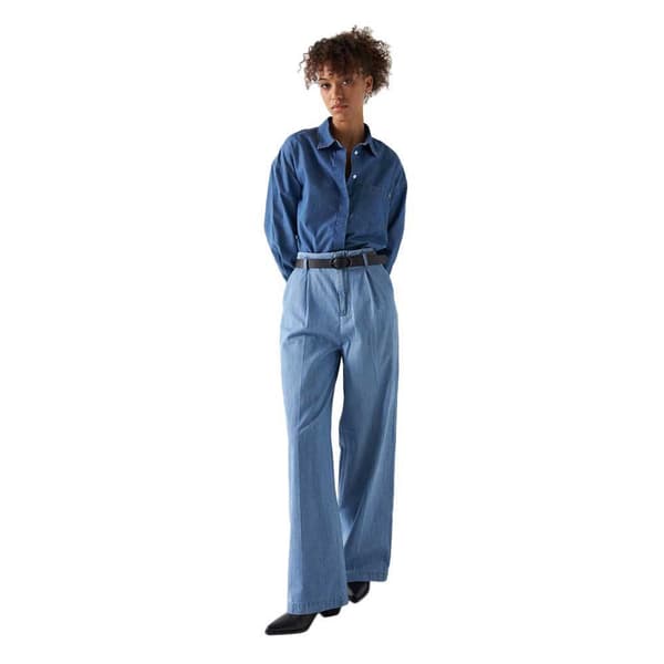 Salsa Jeans Långärmad Tröja 21007012 Oversize Blå M Kvinna