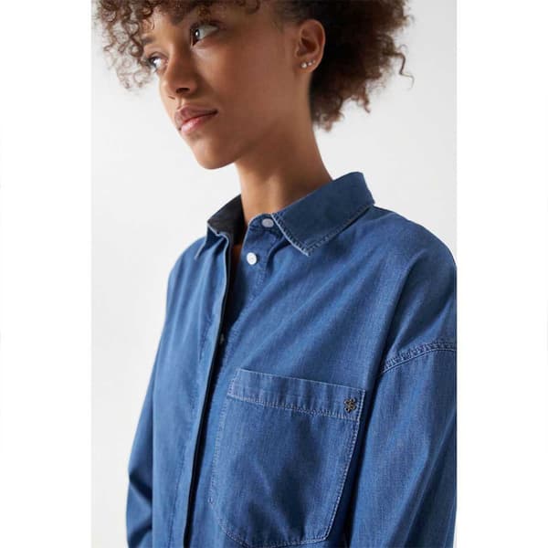 Salsa Jeans Långärmad Tröja 21007012 Oversize Blå M Kvinna