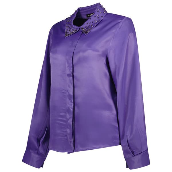 Salsa Jeans Lang ærmet Skjorte 21007107 Lilla L Kvinde