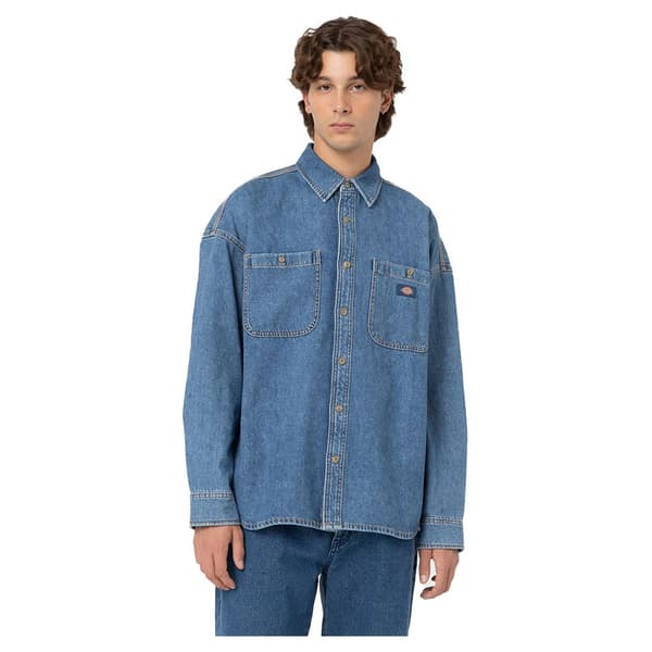 Dickies Skjorte Houston Blå M Mand