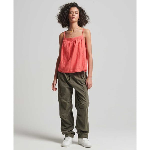 Superdry Ärmlös T-shirt Med U-hals Studios Ibiza Cami Orange L Kvinna