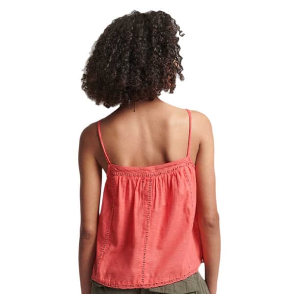 Superdry Ärmlös T-shirt Med U-hals Studios Ibiza Cami Orange L Kvinna