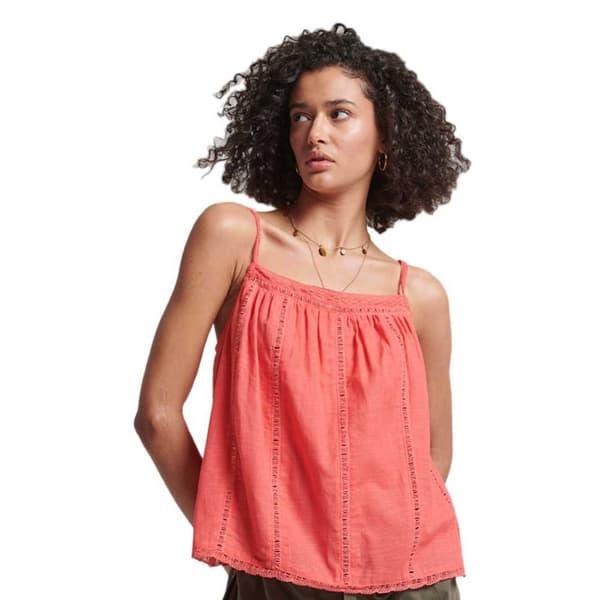 Superdry Ärmlös T-shirt Med U-hals Studios Ibiza Cami Orange L Kvinna