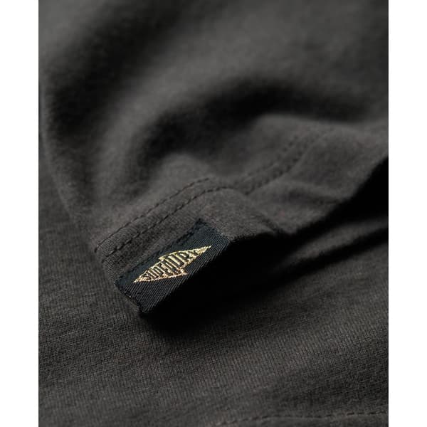 Superdry Kortärmad T-shirt Med Rund Hals 70´s Retro Rock Logo Svart M Kvinna