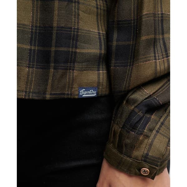 Superdry Langærmet Bluse Check Brun XS Kvinde