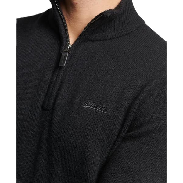 Superdry Kortärmad T-shirt Med Rund Hals Essential Embroidered Henley Svart XL Man