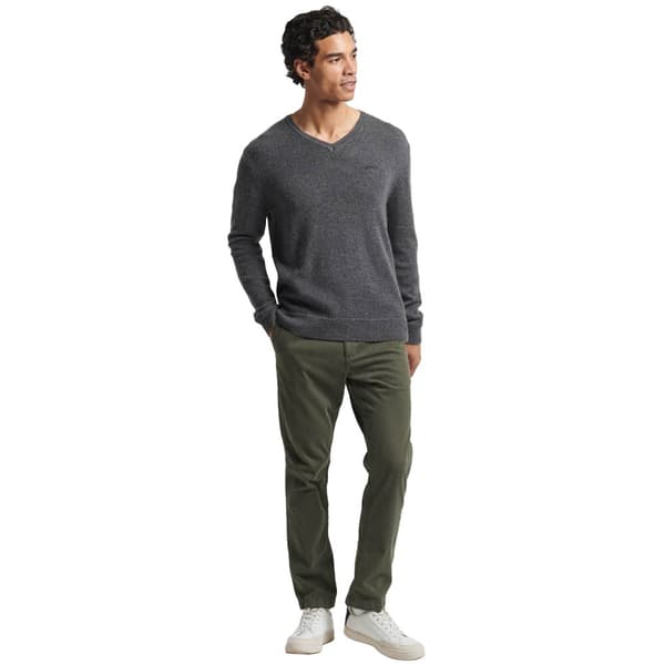 Superdry Kortärmad T-shirt Med Rund Hals Essential Embroidered Knit Grå M Man