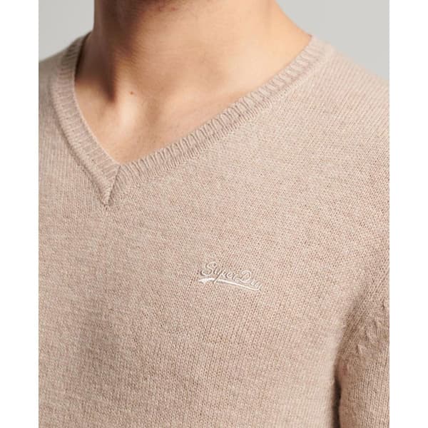 Superdry Kortärmad T-shirt Med Rund Hals Essential Embroidered Knit Beige 2XL Man