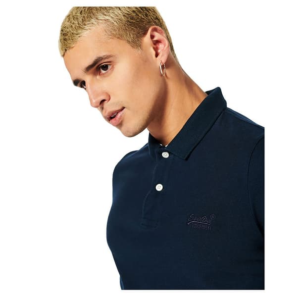 Superdry Kortärmad Polo Classic Pique Blå S Man